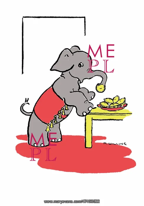 : Elephant eating mince pies : Elephant eating mince pies