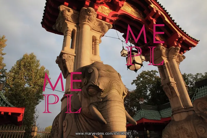: Elephant Gate, Berlin Zoo, Tiergarten, Berlin, Germany : Elephant Gate, Berlin Zoo, Tiergarten, Berlin, Germany