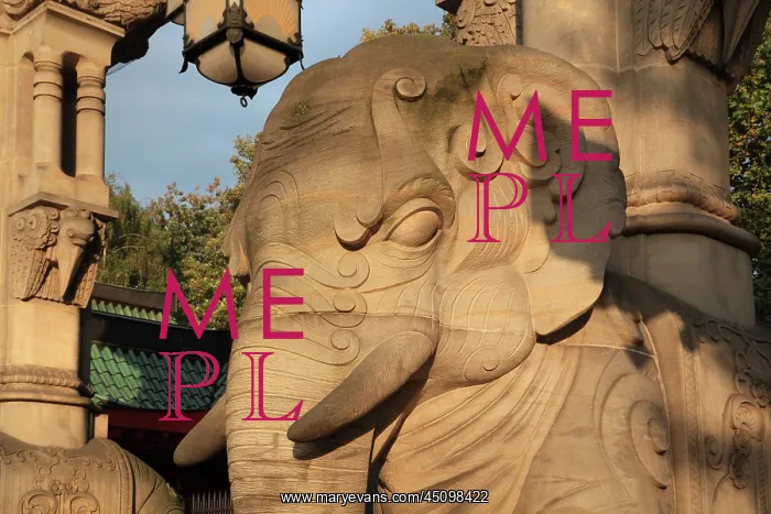 : Elephant Gate, Berlin Zoo, Tiergarten, Berlin, Germany : Elephant Gate, Berlin Zoo, Tiergarten, Berlin, Germany