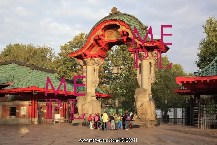 : Elephant Gate, Berlin Zoo, Tiergarten, Berlin, Germany : Elephant Gate, Berlin Zoo, Tiergarten, Berlin, Germany