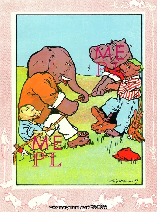 : Elephant, hippo and others in tug-of-war : Elephant, hippo and others in tug-of-war