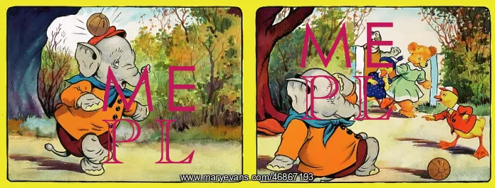  : Elephant being hit by a ball