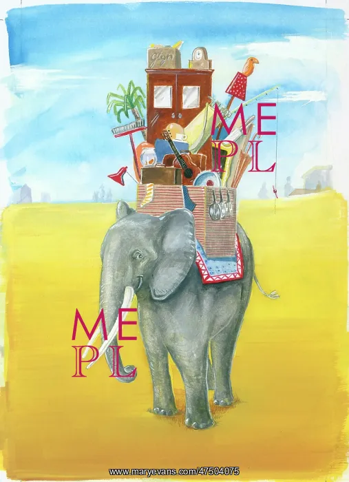 : Elephant moving house : Elephant moving house