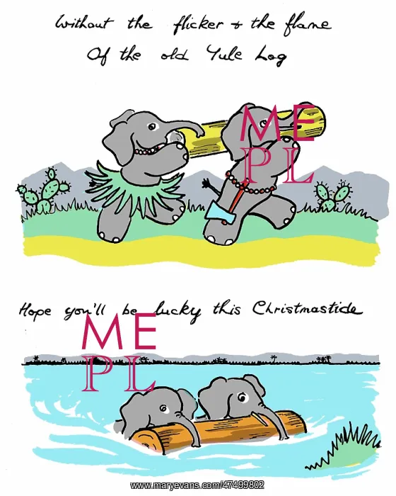: Elephants carrying and swimming with a log : Elephants carrying and swimming with a log
