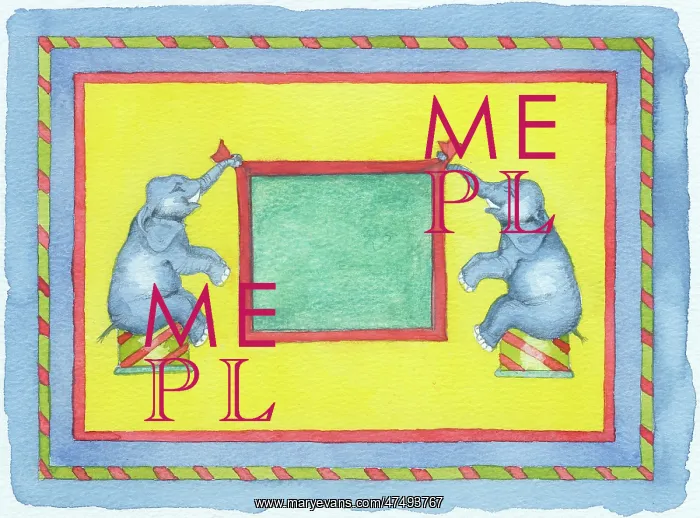 : Elephants on Drums holding up a green board : Elephants on Drums holding up a green board