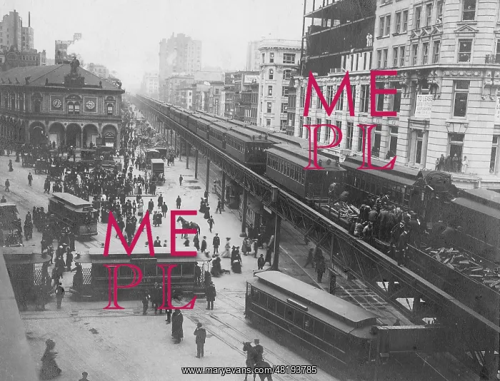 : Elevated railway in New York, 1907 : Elevated railway in New York, 1907