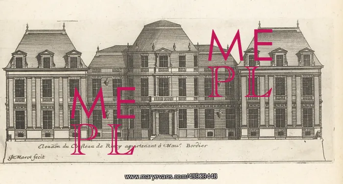 : Elevation of the Chateau du Raincy : Elevation of the Chateau du Raincy