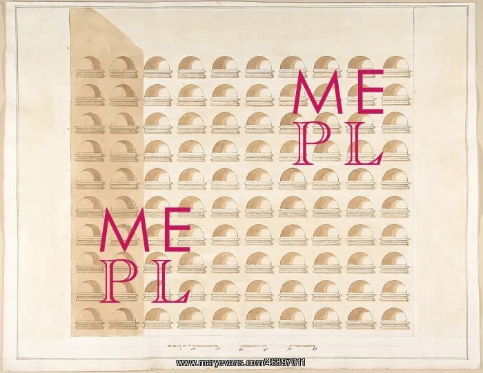 : Elevation of a Columbarium, 1710?27, Pen and brown : Elevation of a Columbarium, 1710?27, Pen and brown