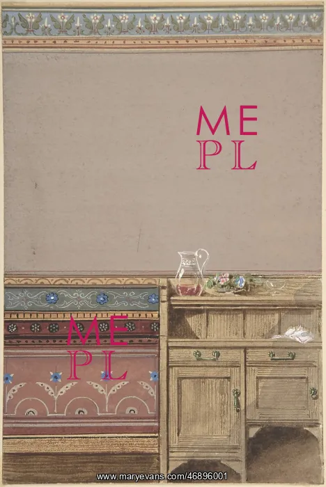 : Elevation of a Dining Room Wall with Sideboard : Elevation of a Dining Room Wall with Sideboard