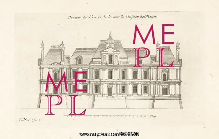 : Elevation of the entrance to the courtyard of : Elevation of the entrance to the courtyard of