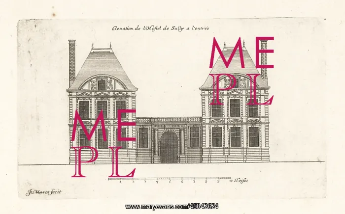 : Elevation of the entrance to the Hotel de Sully : Elevation of the entrance to the Hotel de Sully