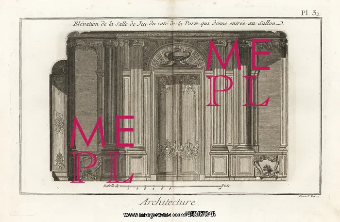 : Elevation of a games room in an apartment in the : Elevation of a games room in an apartment in the