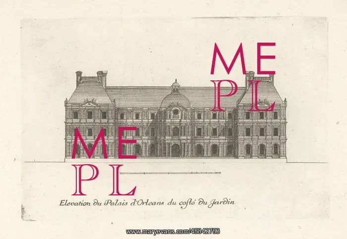 : Elevation of the garden side of Luxembourg Palace : Elevation of the garden side of Luxembourg Palace