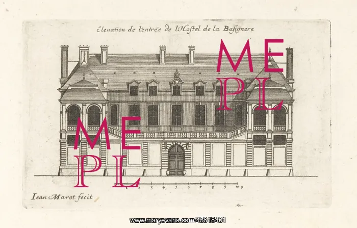 : Elevation of the Hotel de Chimay, Paris : Elevation of the Hotel de Chimay, Paris