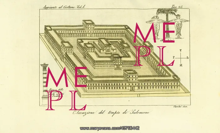 : Elevation of Solomon's Temple, Jerusalem : Elevation of Solomon's Temple, Jerusalem
