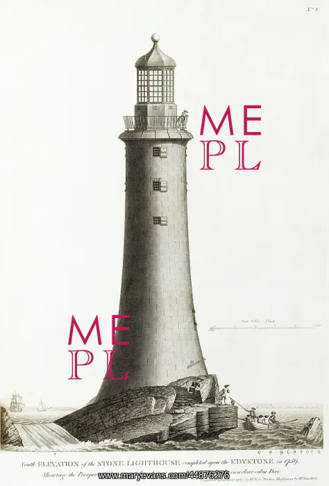 : Elevation of the stone lighthouse completed on the Eddystone : Elevation of the stone lighthouse completed on the Eddystone