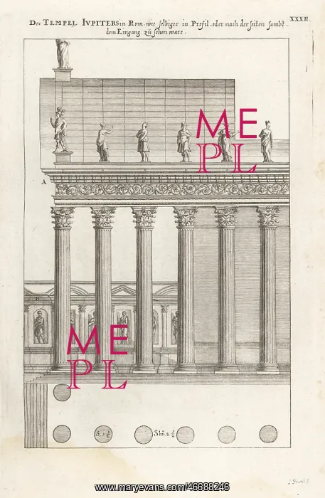 : Elevation of the Temple of Serapis, Jupiter's Temple, Rome : Elevation of the Temple of Serapis, Jupiter's Temple, Rome