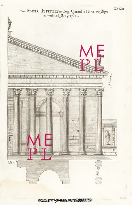 : Elevation of the Temple of Serapis, Jupiter's Temple, Rome : Elevation of the Temple of Serapis, Jupiter's Temple, Rome
