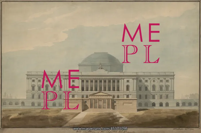 : Elevation of west front of the United States : Elevation of west front of the United States
