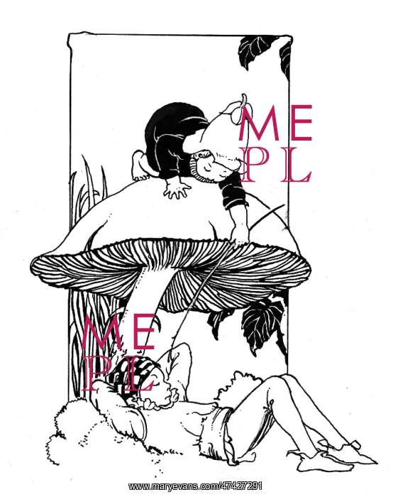 : Elf asleep under a toadstool : Elf asleep under a toadstool