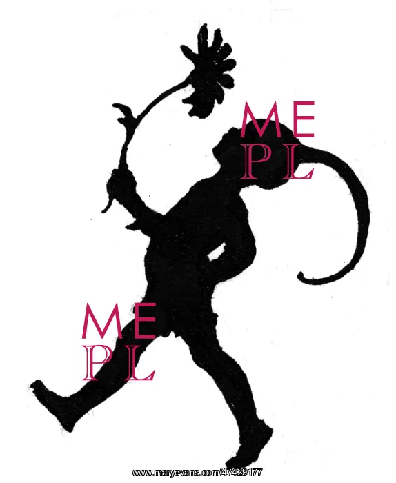 : Elf holding a flower (silhouette) : Elf holding a flower (silhouette)