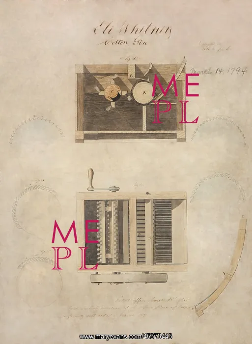 : Eli Whitneys Patent for the Cotton gin, March : Eli Whitneys Patent for the Cotton gin, March