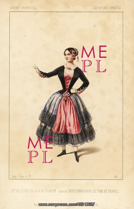 : Elisabeth Bressant as Nini Pompon in Les Deux : Elisabeth Bressant as Nini Pompon in Les Deux
