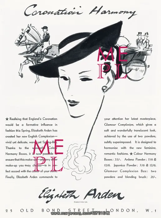 : Elizabeth Arden Coronation advertisement : Elizabeth Arden Coronation advertisement