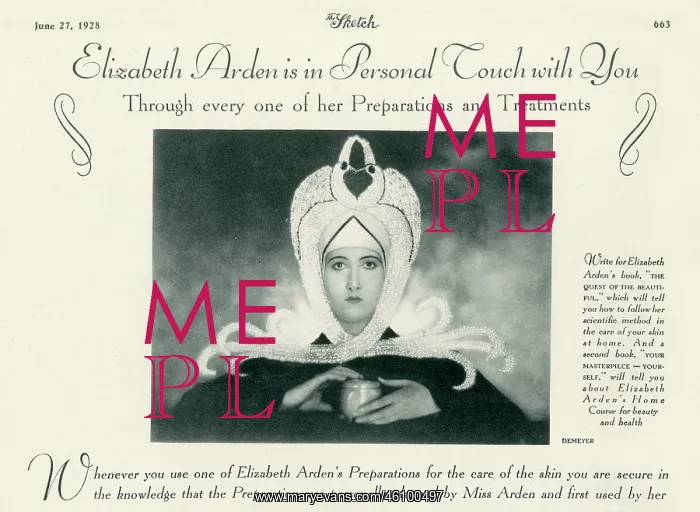 : Elizabeth Arden cosmetics advertisement : Elizabeth Arden cosmetics advertisement