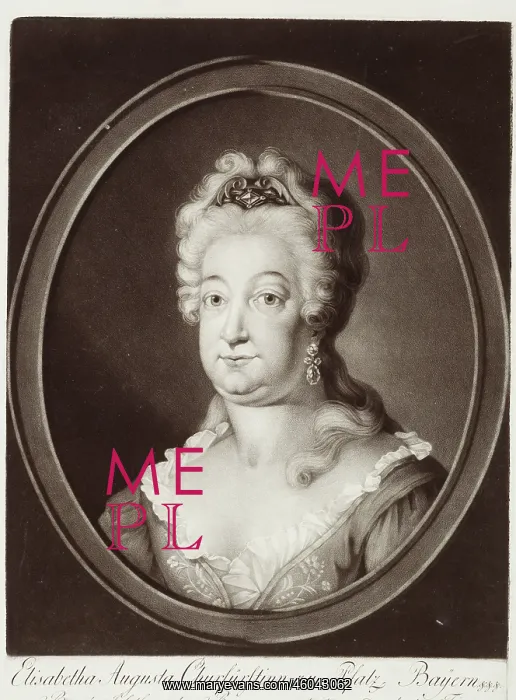 : Elizabeth Augusta, 17.1.1721 - 17.1.1794, Electress : Elizabeth Augusta, 17.1.1721 - 17.1.1794, Electress