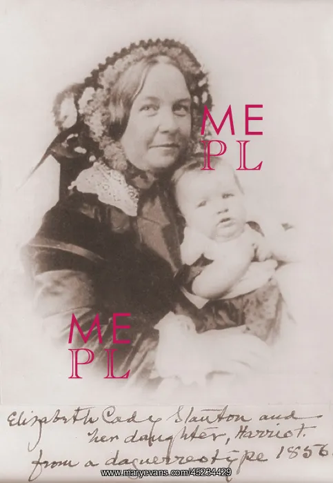 : Elizabeth Cady Stanton (1815-1902), holding ? : Elizabeth Cady Stanton (1815-1902), holding ?