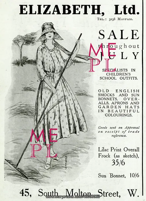 : Elizabeth Ltd Clothing advertisement, 1916 : Elizabeth Ltd Clothing advertisement, 1916
