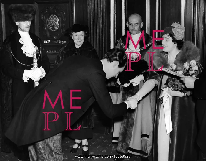 : Elizabeth, Duchess of York, at a reception in the Guidhall : Elizabeth, Duchess of York, at a reception in the Guidhall