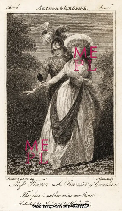 : Elizabeth Farren in the character of Emeline in John : Elizabeth Farren in the character of Emeline in John