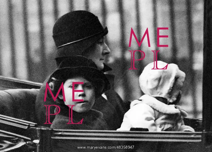 : Elizabeth II in an open car, 1932 : Elizabeth II in an open car, 1932