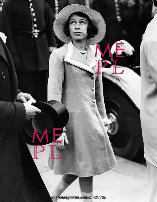 : Elizabeth II after a wedding, 1938 : Elizabeth II after a wedding, 1938