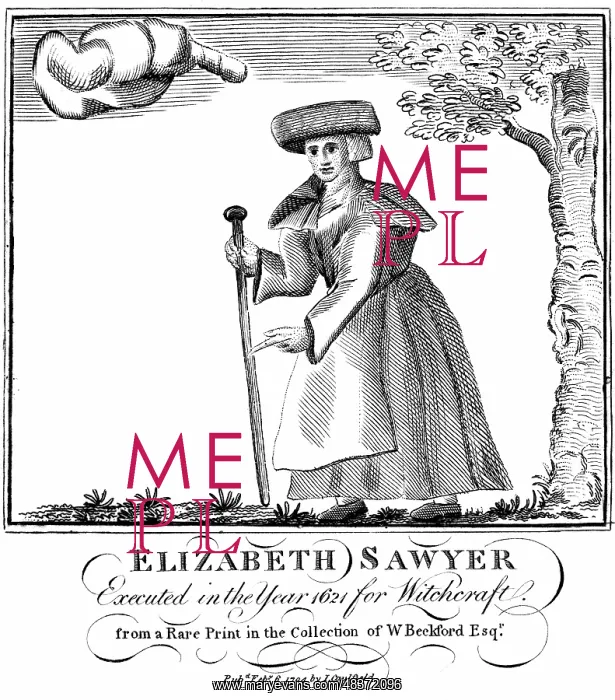 : Elizabeth Sawyer, executed as a witch in England : Elizabeth Sawyer, executed as a witch in England