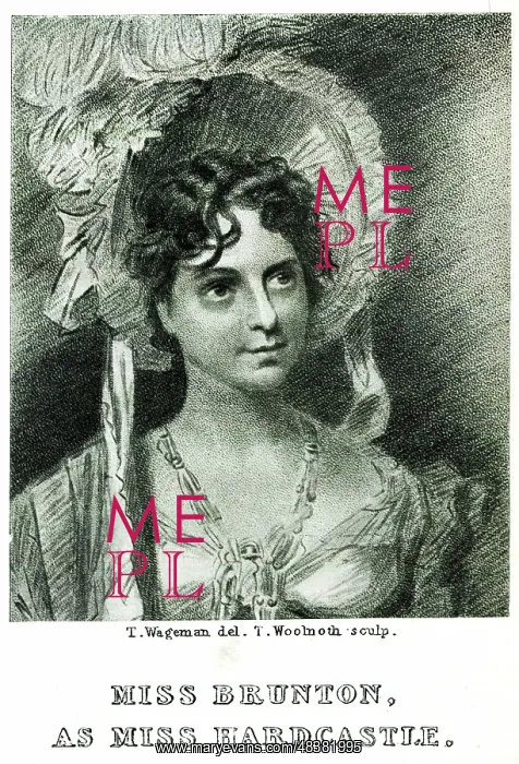 : Elizabeth Yates (nee Brunton), actress, as Miss Hardcastle : Elizabeth Yates (nee Brunton), actress, as Miss Hardcastle