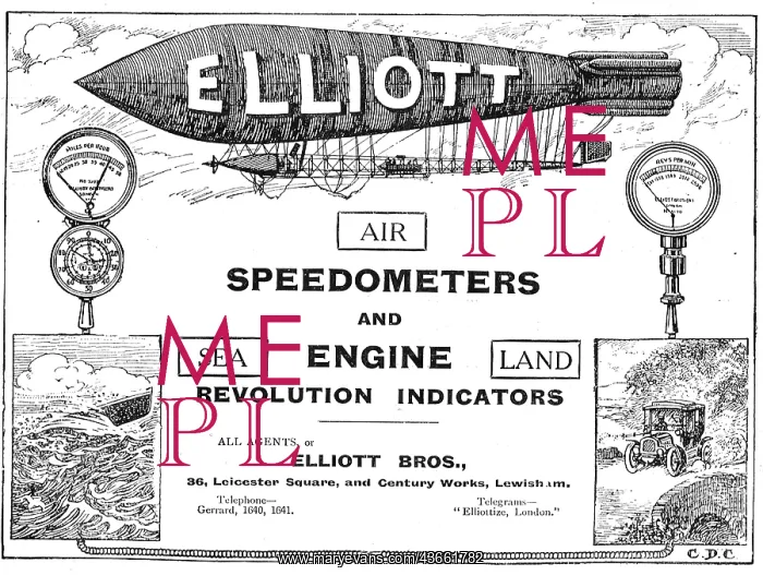: Elliott Brothers Aeroplane Speedometers : Elliott Brothers Aeroplane Speedometers