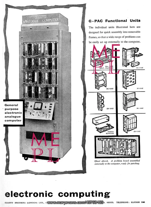 : Elliott Brothers G-PAC Analogue Computer - List Of Units : Elliott Brothers G-PAC Analogue Computer - List Of Units
