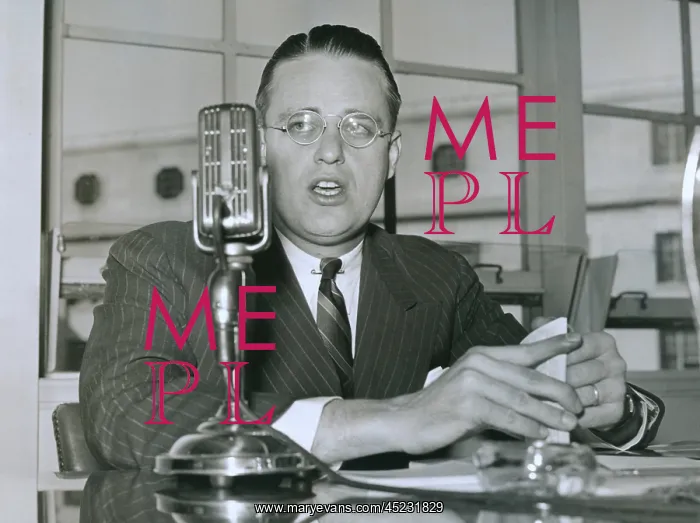  : Elliott Roosevelt, testifies at FCC hearing. ?
