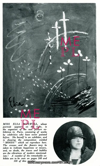 : Elsa Maxwell and her Moods painting : Elsa Maxwell and her Moods painting