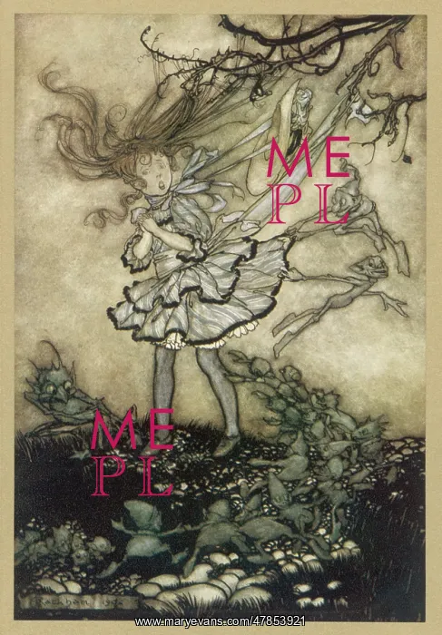 : Elves teasing a girl : Elves teasing a girl
