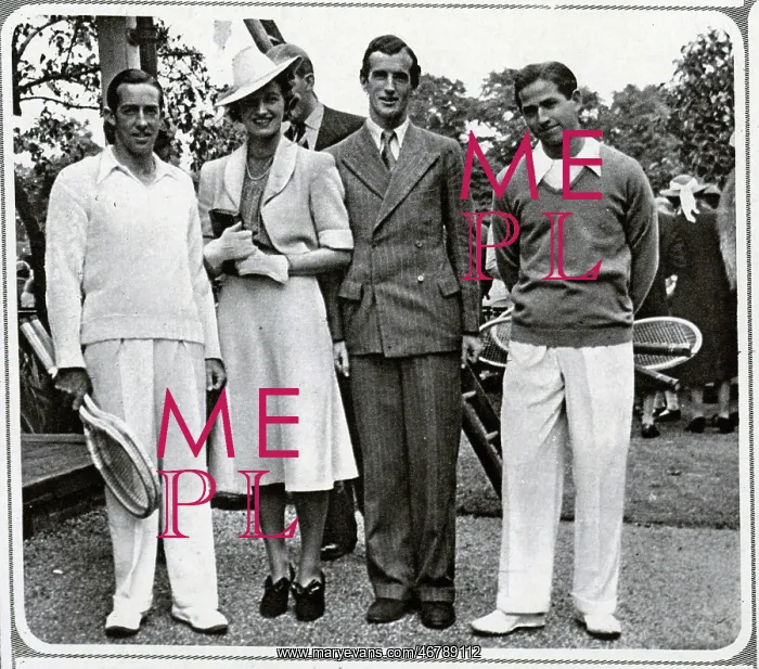 : Elwood Cooke and Bobby Riggs at Wimbledon : Elwood Cooke and Bobby Riggs at Wimbledon