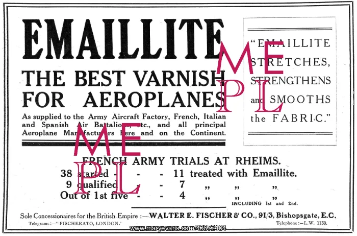 : Emaillite Aeroplane Varnishes & Dopes : Emaillite Aeroplane Varnishes & Dopes