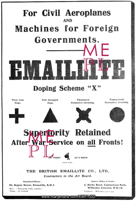 : Emaillite Doping Schemes For Aeroplanes & Airships : Emaillite Doping Schemes For Aeroplanes & Airships
