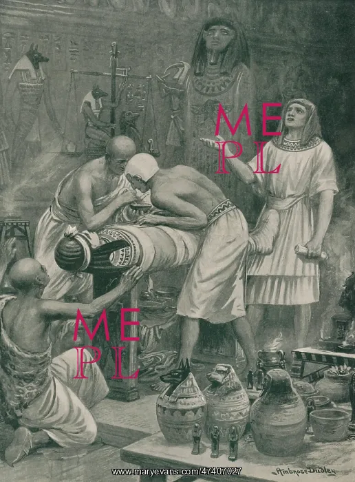 : EMBALMING. Egyptians embalming their dead with strips of fine linen smeared with gum : EMBALMING. Egyptians embalming their dead with strips of fine linen smeared with gum
