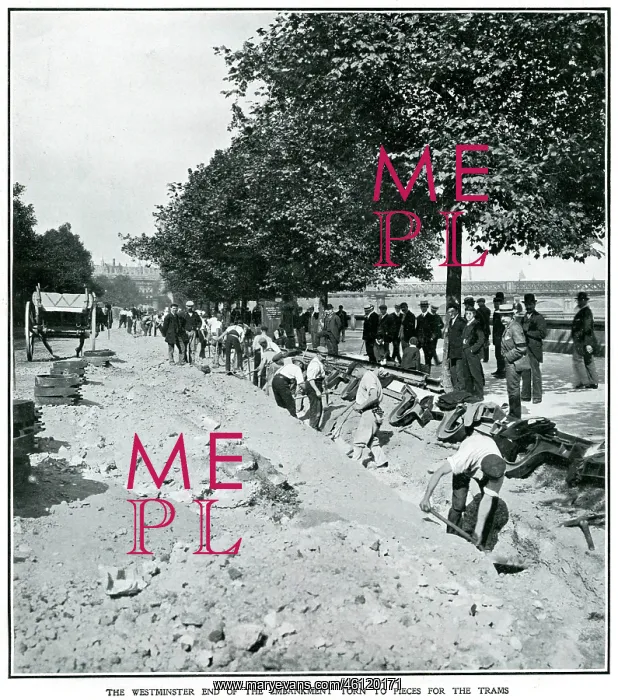 : Embankment torn to pieces for the trams 1906 : Embankment torn to pieces for the trams 1906