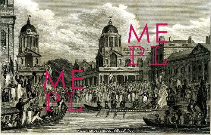 : Embarcation of King George IV at Greenwich : Embarcation of King George IV at Greenwich