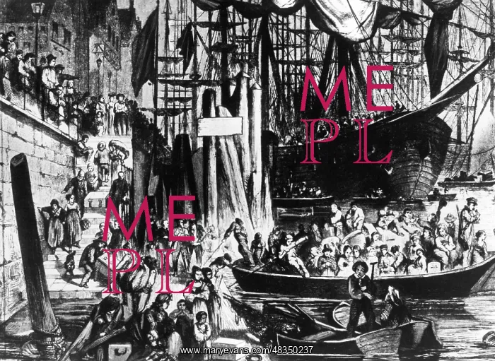 : Embarkation of emigrants, 1848 : Embarkation of emigrants, 1848